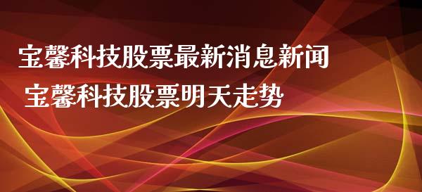 宝馨科技股票最新消息新闻 宝馨科技股票明天走势