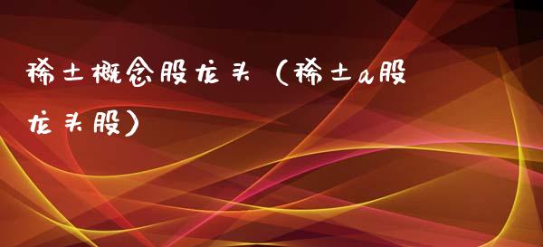 概念股龙头（a股龙头股）