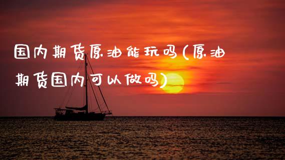 国内期货原油能玩吗(原油期货国内可以)