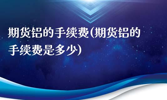 期货铝的手续费(期货铝的手续费是多少)