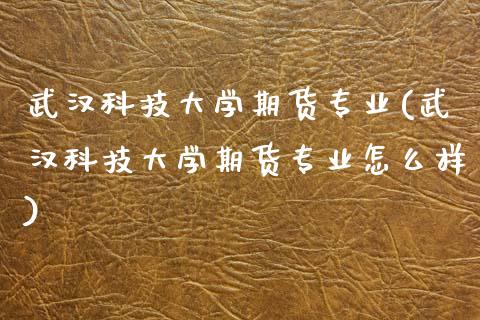 武汉科技大学期货专业(武汉科技大学期货专业怎么样)