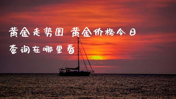 黄金走势图 黄金价格今日查询在哪里看