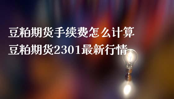 豆粕期货手续费怎么计算 豆粕期货2301最新行情