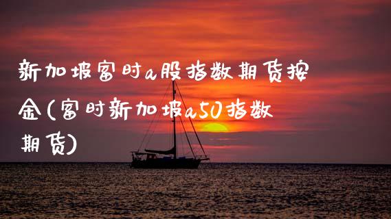 新加坡富时a股指数期货按金(富时新加坡a50指数期货)