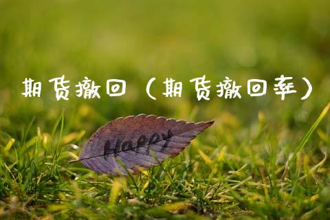 期货撤回（期货撤回率）