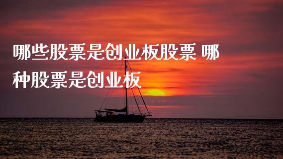 哪些股票是创业板股票 哪种股票是创业板