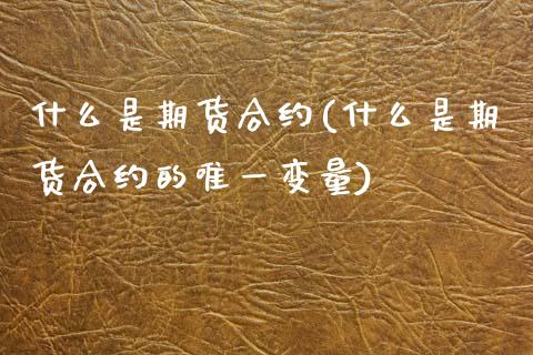 什么是期货合约(什么是期货合约的唯一变量)_期货理财_第1张_宇龙理财网 什么是期货合约(什么是期货合约的唯一变量)_https://www.dglong8.com_期货理财_第1张