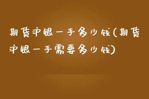 期货沪银一手多少钱(期货沪银一手需要多少钱)
