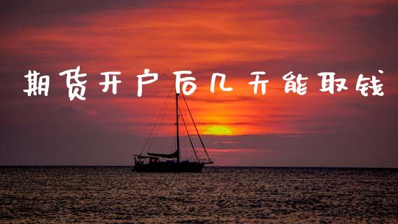 期货开户后几天能取钱