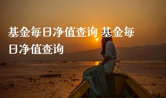 基金每日净值查询 基金每日净值查询