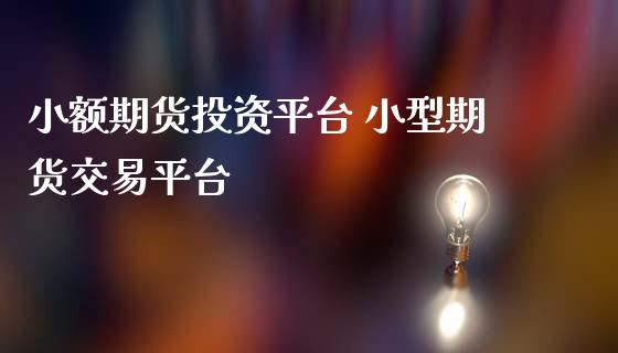 小额期货投资平台 小型期货交易平台