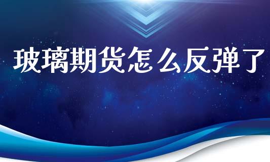 玻璃期货怎么反弹了
