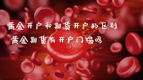 黄金开户和期货开户的区别 黄金期货有开户门槛吗