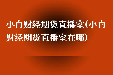 小白财经期货直播室(小白财经期货直播室在哪)