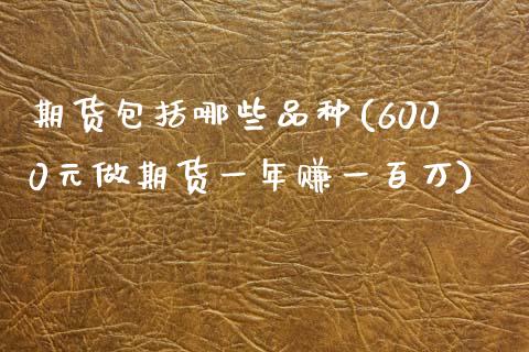 期货包括哪些品种(6000元做期货一年赚一百万)