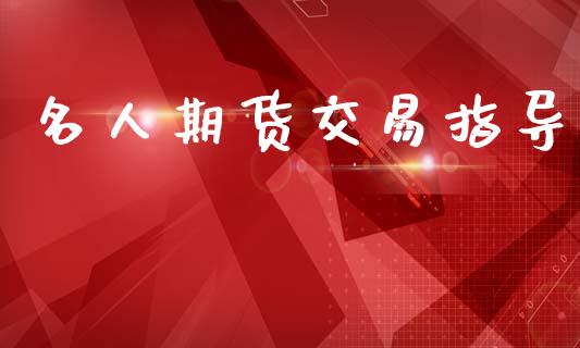 名人期货交易指导
