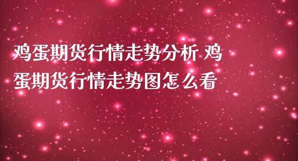 鸡蛋期货行情走势分析 鸡蛋期货行情走势图怎么看