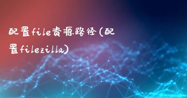 配置file资源路径(配置filezilla)