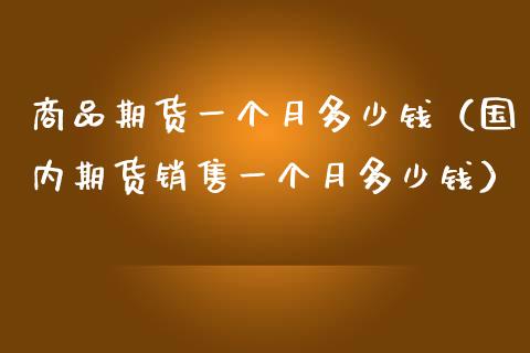 商品期货一个月多少钱（国内期货销售一个月多少钱）