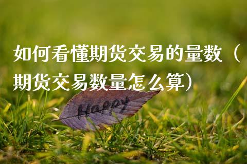 如何看懂期货交易的量数（期货交易数量怎么算）