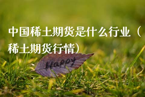 中国期货是什么行业（期货行情）