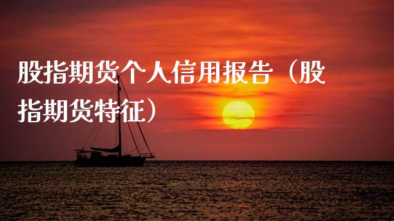 股指期货个人信用报告（股指期货特征）