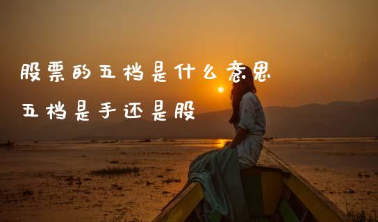 股票的五档是什么意思  五档是手还是股