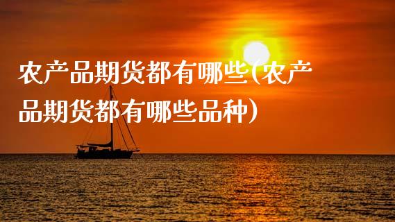 农产品期货都有哪些(农产品期货都有哪些品种)