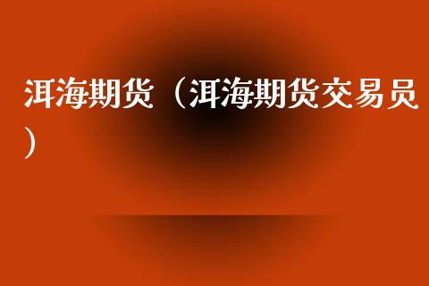 洱海期货（洱海期货交易员）