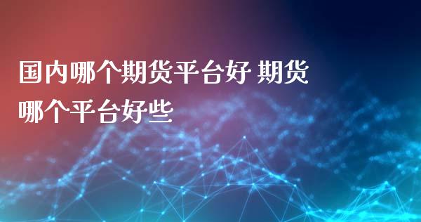 国内哪个期货平台好 期货哪个平台好些
