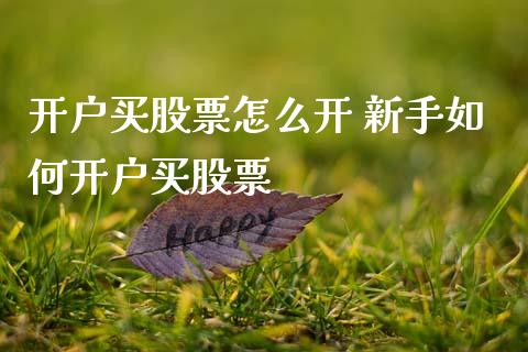 开户买股票怎么开 新手如何开户买股票