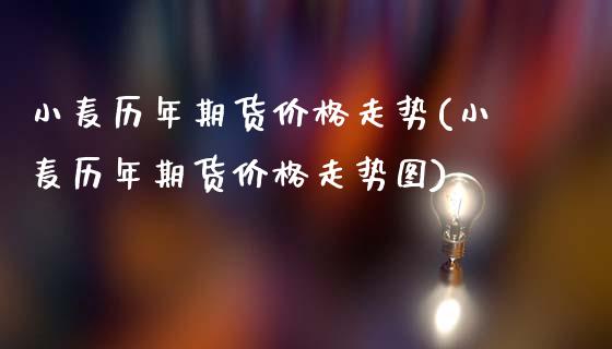 小麦历年期货价格走势(小麦历年期货价格走势图)