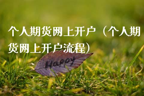 个人期货网上开户（个人期货网上开户流程）