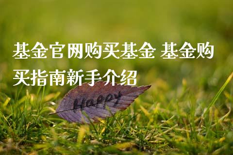 基金购买基金 基金购买指南新手介绍
