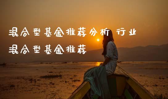 混合型基金推荐分析 行业混合型基金推荐