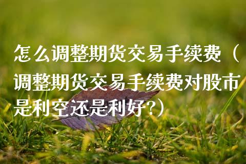 怎么调整期货交易手续费（调整期货交易手续费对股市是利空还是利好?）