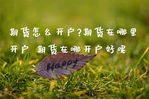 期货怎么开户?期货在哪里开户 期货在哪开户好呢
