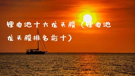 锂电池十大龙头股（锂电池龙头股排名前十）