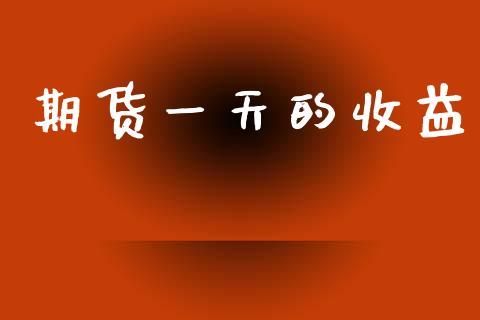 期货一天的收益