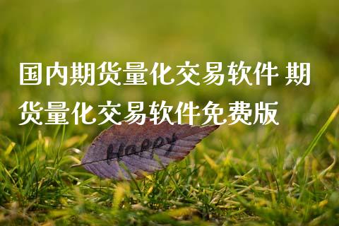 国内期货量化交易软件 期货量化交易软件