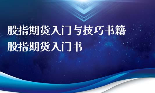 股指期货入门与技巧书籍 股指期货入门书