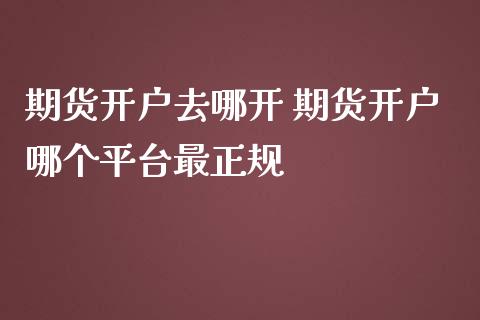 期货开户去哪开 期货开户哪个平台最正规_https://www.dglong8.com_理财百科_第1张