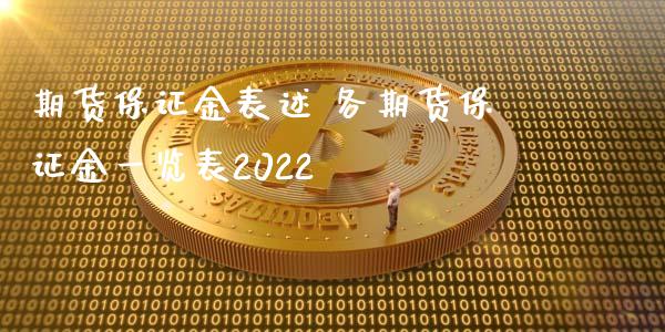 期货保证金表述 各期货保证金一览表2022