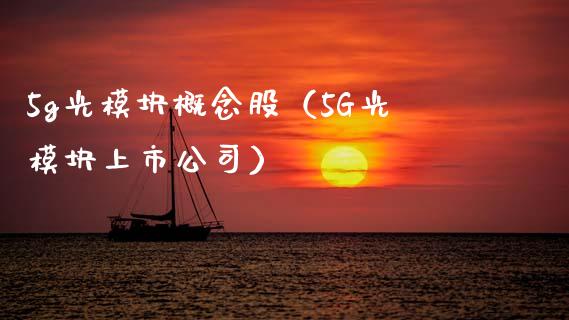 5g光模块概念股（5G光模块上市公司）