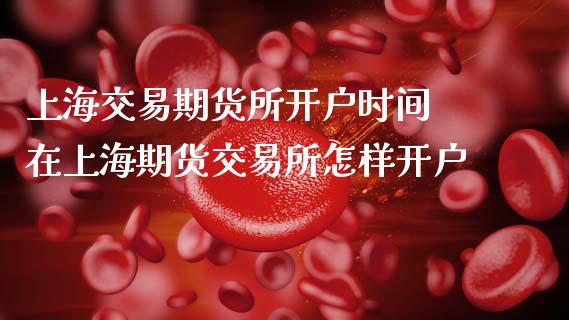 上海交易期货所开户时间 在上海期货交易所怎样开户