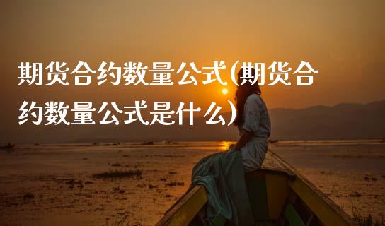 期货合约数量公式(期货合约数量公式是什么)