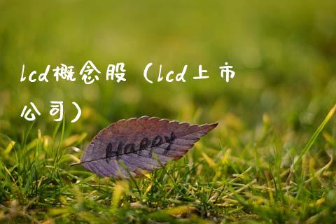 lcd概念股（lcd上市公司）