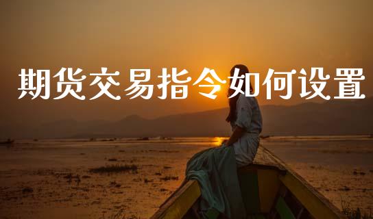 期货交易指令如何设置