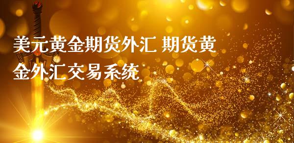 美元黄金期货外汇 期货黄金外汇交易系统