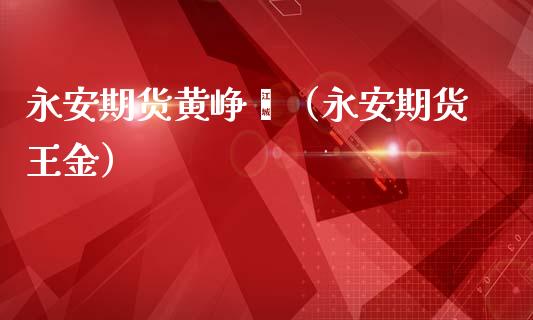 期货黄峥嵘（期货王金）
